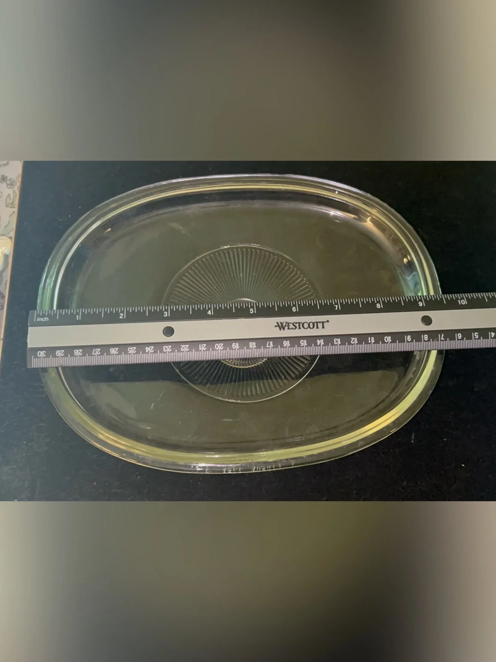 Vintage Pyrex DC 1.5C clear glass oval replacement lid